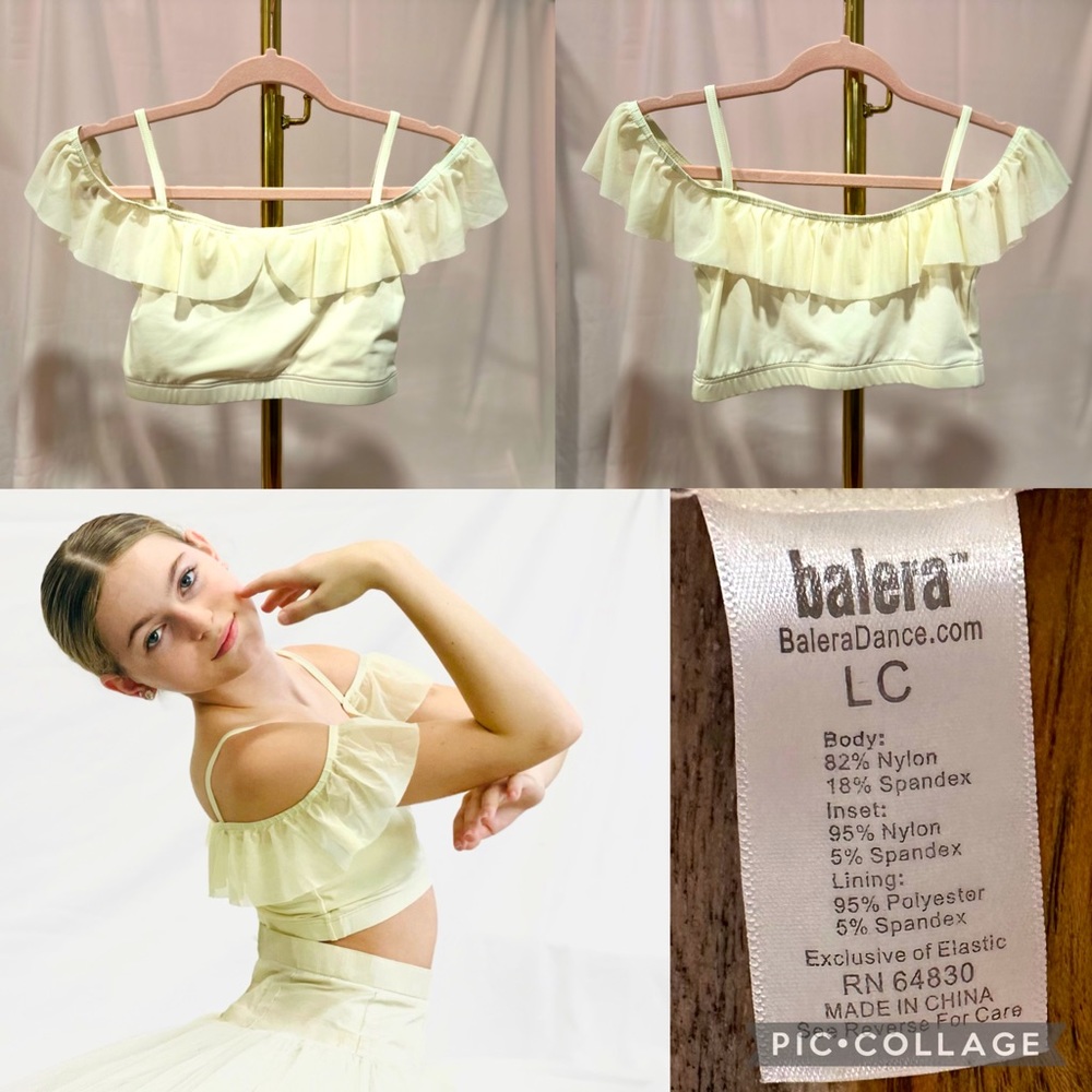 Balera Cropped Yellow Ruffle top, LC